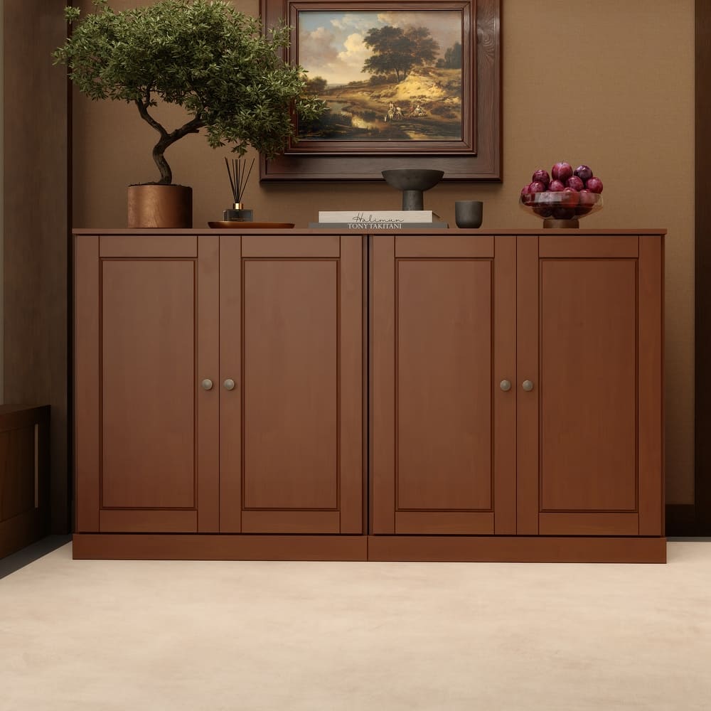 Palace Imports 100% Solid Wood 64" Sideboard with Solid Doors, 4-Drawers and Adjustable Shelves