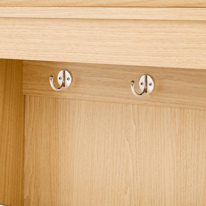 Extendable Kitchen Island Dining Table with Power Outlet, Rolling Sideboard with Folding Tabletop & Drawers