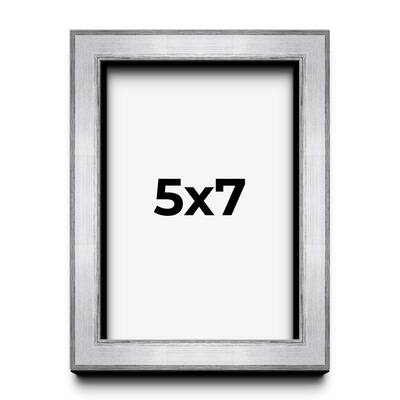 5x7 IN Shadow Box Frame Silver | 1.375 Inches Deep Real Wood