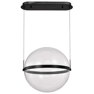 Arvada 20 Inch LED Pendant Matte Black Silk Screened Acrylic Lens - Matte Black