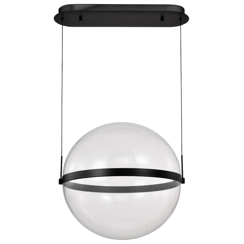 Arvada 20 Inch LED Pendant Matte Black Silk Screened Acrylic Lens - Matte Black
