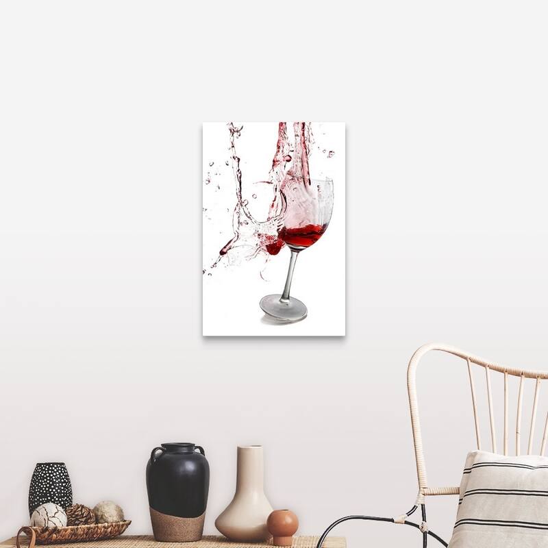 "Exploding wine glass" Canvas Wall Art - 20 x 30