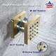 preview thumbnail 8 of 16, 12" In Wall Rainfall 3 Way Thermostatic Shower System w/ Slide Bar, 6 Jets
