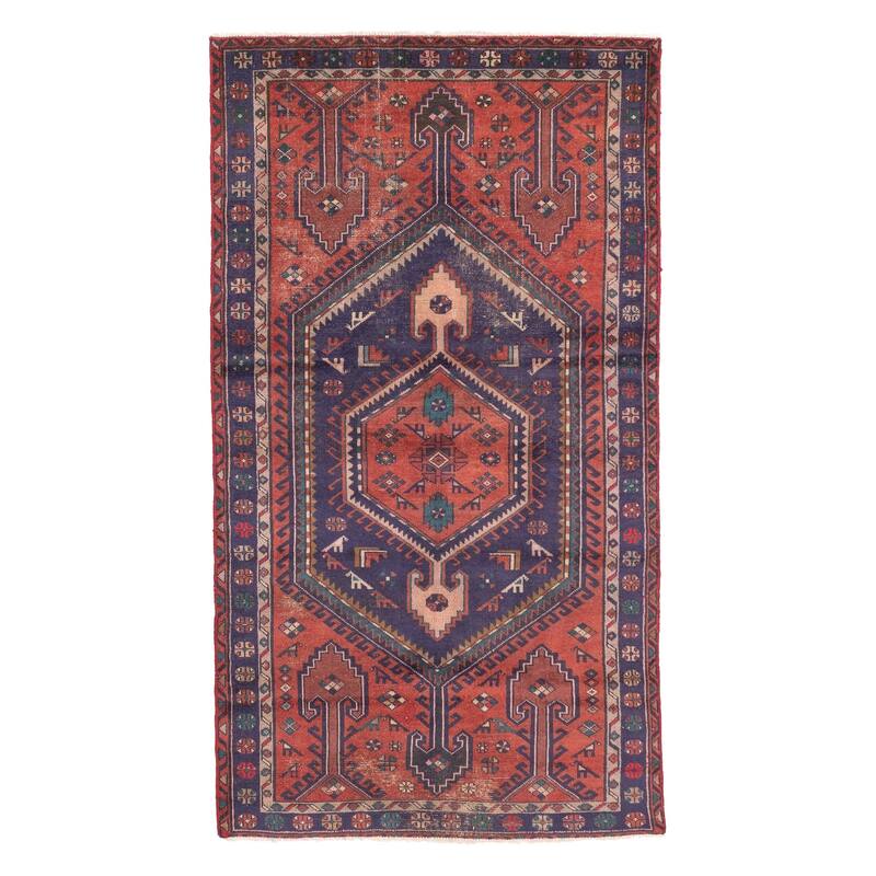 ECARPETGALLERY Hand-knotted Andelz Red Wool Rug - 4'1 x 7'6