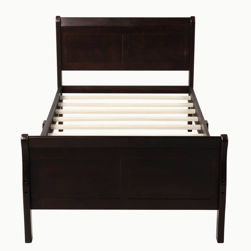Full Queen Twin Size Wood Platform Bed