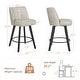 preview thumbnail 31 of 53, 26.in Swivel Bar stool PU Leather/Fabric Upholstered Counter Stool, High Back Armless Stool with Wooden Legs