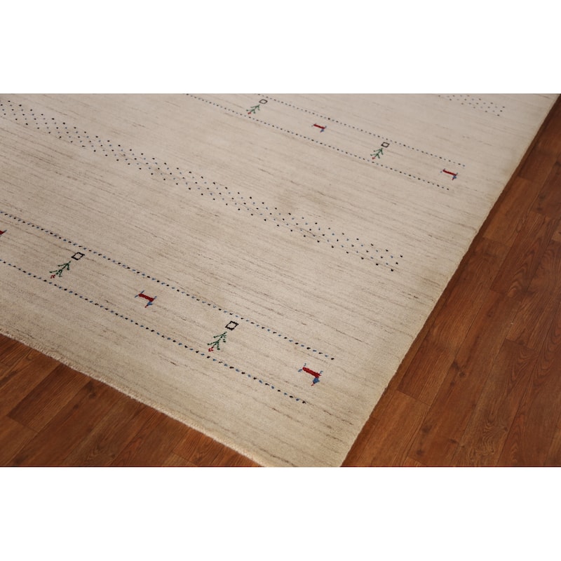 Gabbeh Indian Area Rug Handmade Contemporary Wool Carpet - 5'6" x 7'10"