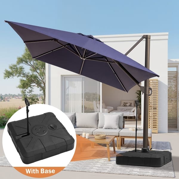 dollar store patio umbrella JUSTLET 8'x10' Patio Umbrella, Beige, Outdoor Rectangular Umbrella for Deck  and Garden