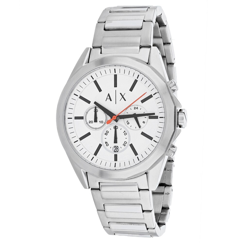 armani exchange white watch