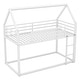 preview thumbnail 19 of 24, Modern Twin Over Twin Junior Metal House Bunk Bed with Ladder