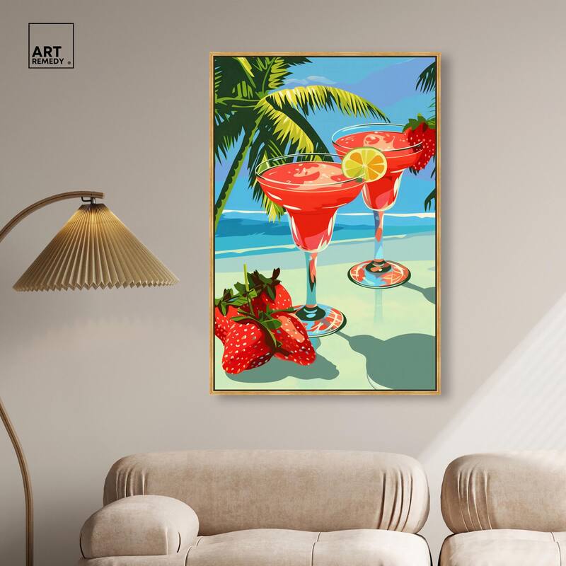 Strawberry Daiquri Breeze Canvas by Art Remedy