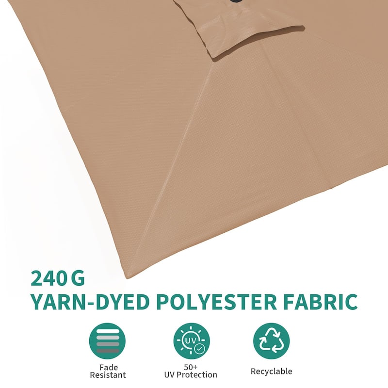 10x10Ft Offset Patio Umbrella, with Adjustable Tilt, 360° Rotating