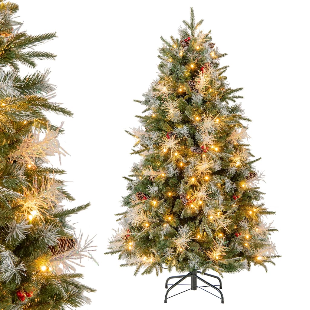 Costway 5/6/7 FT Artificial Christmas Tree with 602/806/1072 Branch - Green - See Details