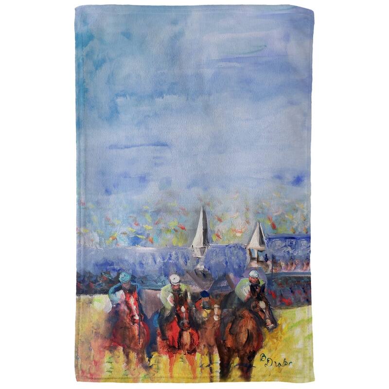 Horse Steeplechase Kitchen Towel - 16x25