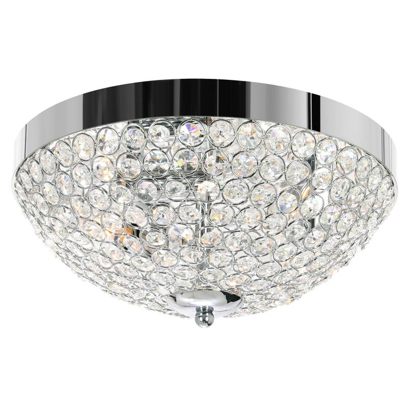 Globe 3 Light Bowl Flush Mount With Chrome Finish - Chrome