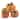 Fitz and Floyd Set of 3  Harvest Pumpkin Figurines