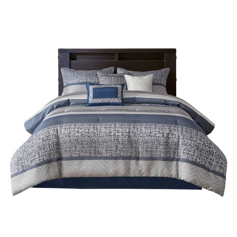 GDF Studio - Jacquard Comforter Set with Decorative Pillows