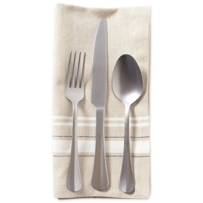 Design Imports Black French Stripe Napkin Set (Set of 6)