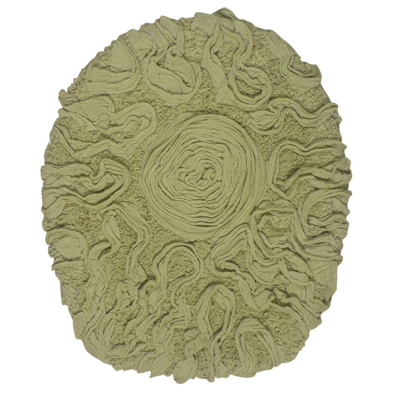Home Weavers Bell Flower Cotton Soft, Water Absorbent Toilet Seat Lid Cover, Machine Washable 18"x18" Toilet Lid Cover