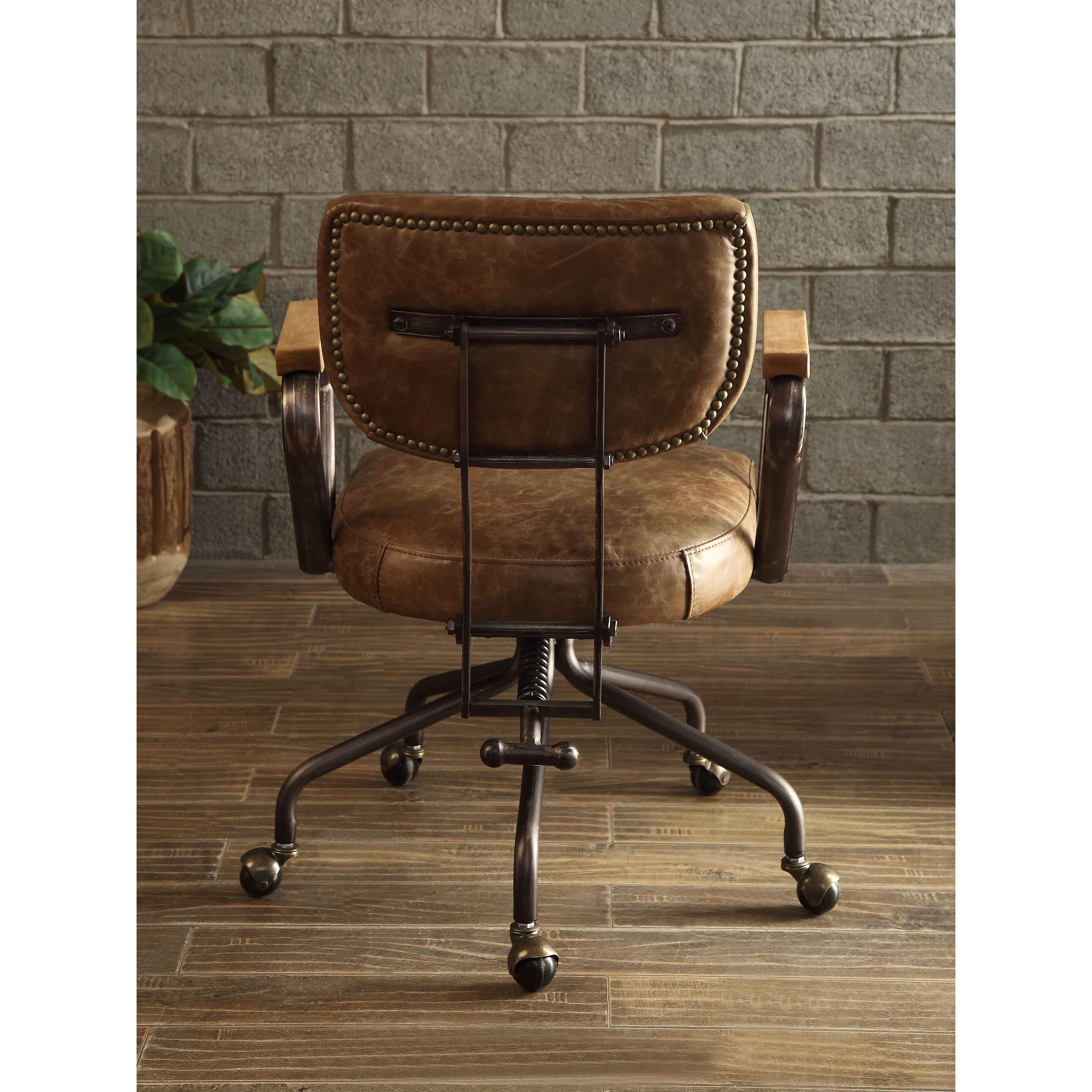 Leather Cushion Office Chair Executive Chairs with Nailhead and Casters Bed Bath & Beyond
