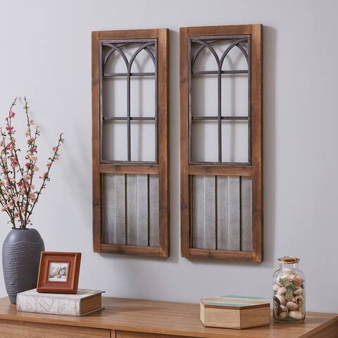 FirsTime & Co. Willow Farmhouse Window Wall Plaque Set