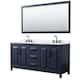 Option Dark Blue, Black Trim, White Quartz Top