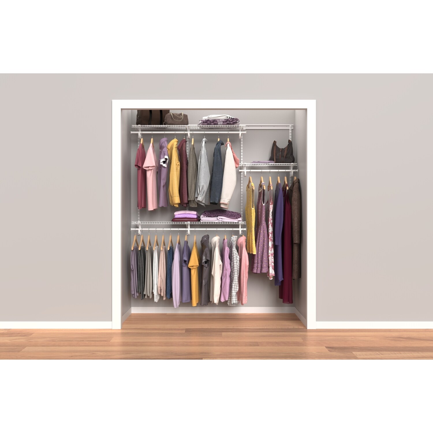 Wire rack closet organizer hot sale