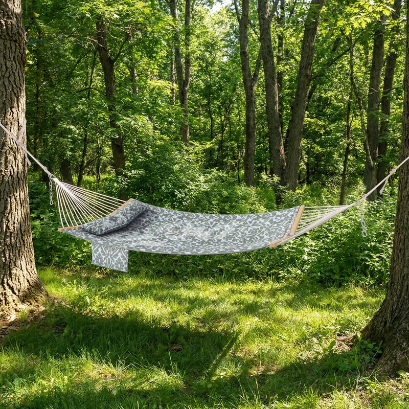 EROMMY Modern Portable Hammock, Hand-Woven Ropes, Anti-Tipping Design for Backyards, Beaches & Campsites