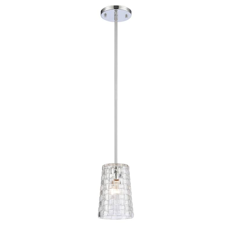Lightweave 5.5-inch Wide 1-Light Mini Pendant - 5.5 in. Wide - Polished Nickel