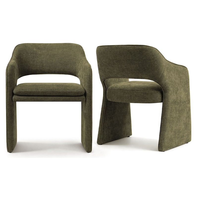 Upholstered Fabric Dining Armchair (Set of 2)