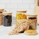 preview thumbnail 4 of 7, Glass Canisters with Airtight Bamboo Lids, 3 Sizes for Pantry Storage (5 Pack)