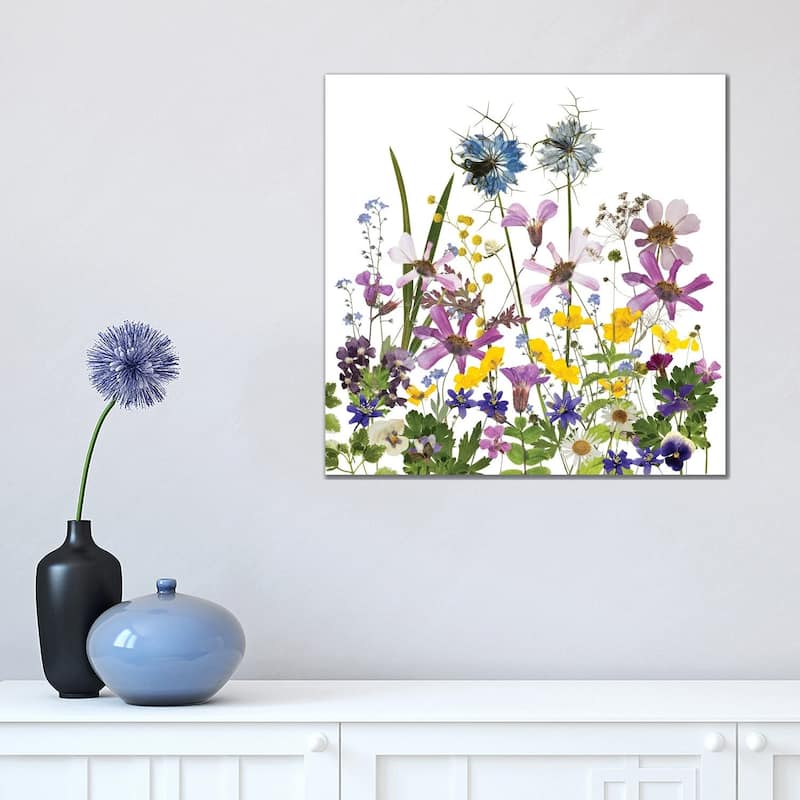 iCanvas "Dried And Pressed Midsummer Flowers" by UtArt Canvas Print - 18x18x1.5