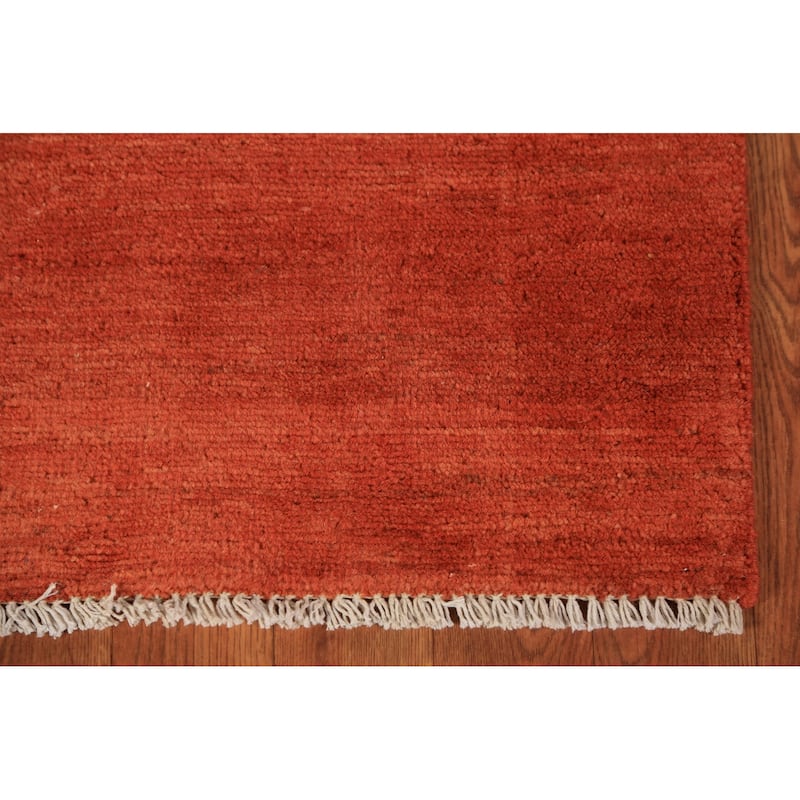 Orange Gabbeh Modern Rug Handmade Bedroom Wool Carpet - 4'0" x 6'0"