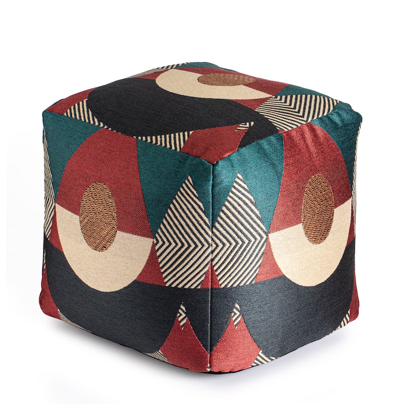 Jani Martinique 18" x 18" x 18" Square Indoor/Outdoor Pouf Ottoman