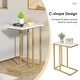 preview thumbnail 24 of 61, Javlergo Set of 2 C-Shaped Sofa Side Table, Small End Table for Living Room, Narrow Bedside/TV Tray Table