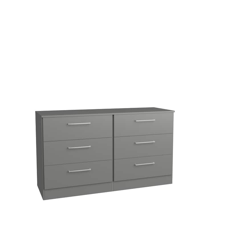 Kappesberg Sofia 50"W 6-Drawer Horizontal Dresser – Modern Bedroom Storage