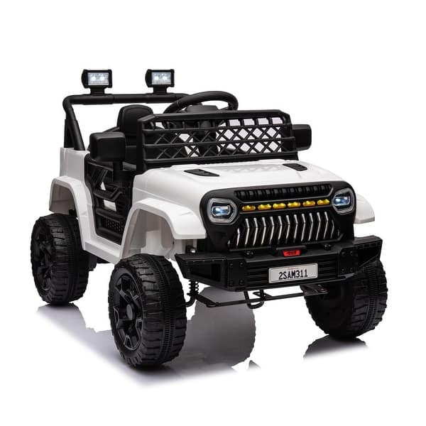 slide 2 of 56, 12V Kids Ride On Truck Electric Car Toy for Toddles with 2.4G Remote Control White