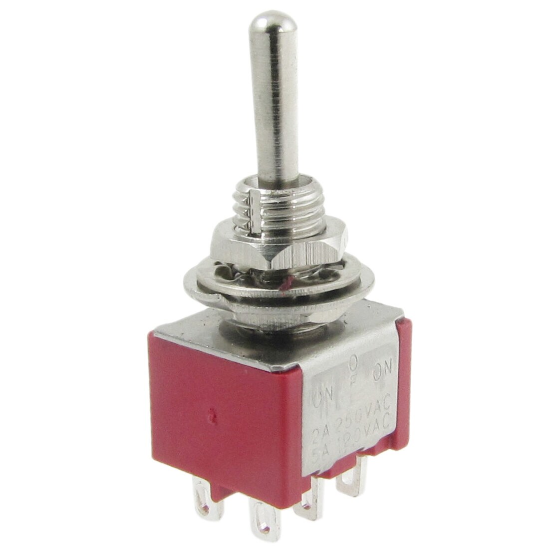 Ac 250v 2a 120v 5a On Off On 3 Position 6 Pins Pdt Momentary Toggle Switch