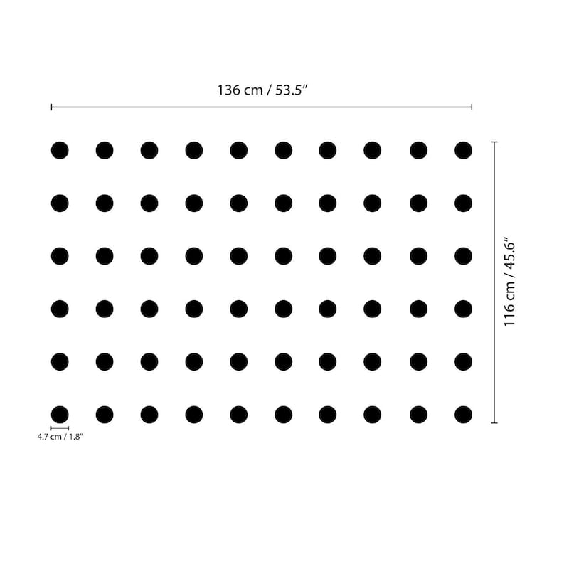 Polka Dots Classic Black Wall Stickers Home Decals Nursery Decors