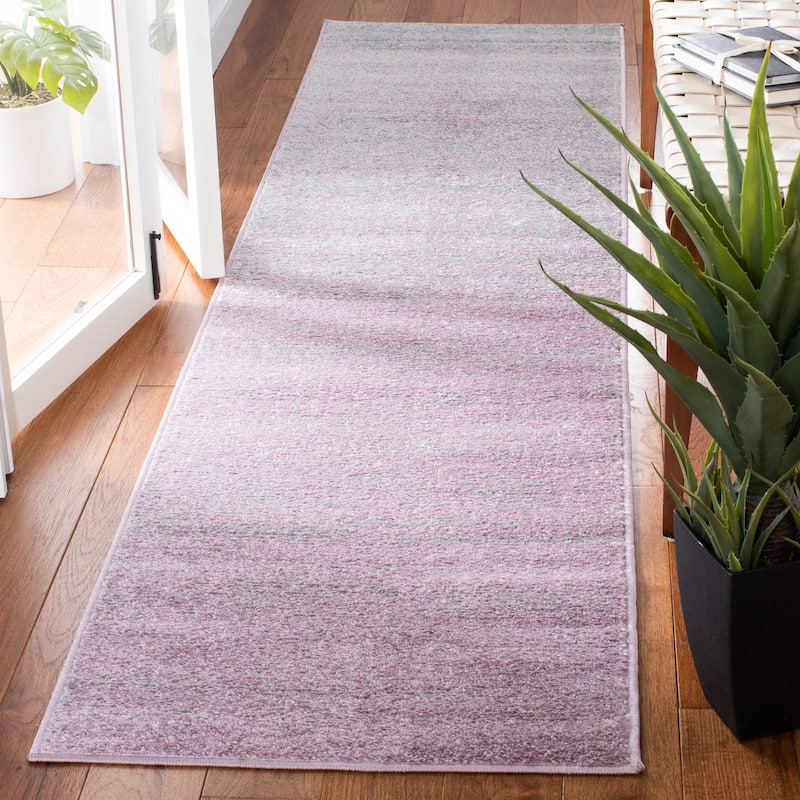 SAFAVIEH Adirondack Vera Modern Ombre Distressed Area Rug - 2'6" x 8' Runner - Purple/Green
