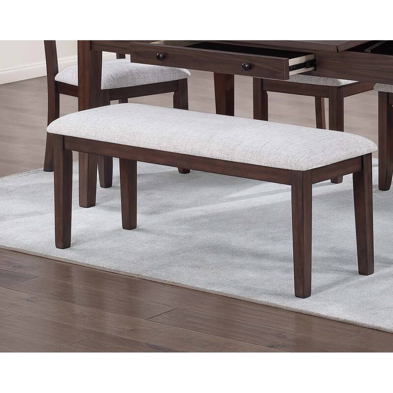 2-Seater Upholstered Dining Bench Modern Classic Cushion Padded Seat Bench for Kitchen Table Dining Room