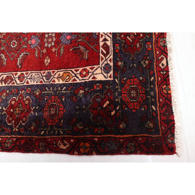 ECARPETGALLERY Hand-knotted Anatolian Vintage Red Wool Rug - 4'1 x 6'11
