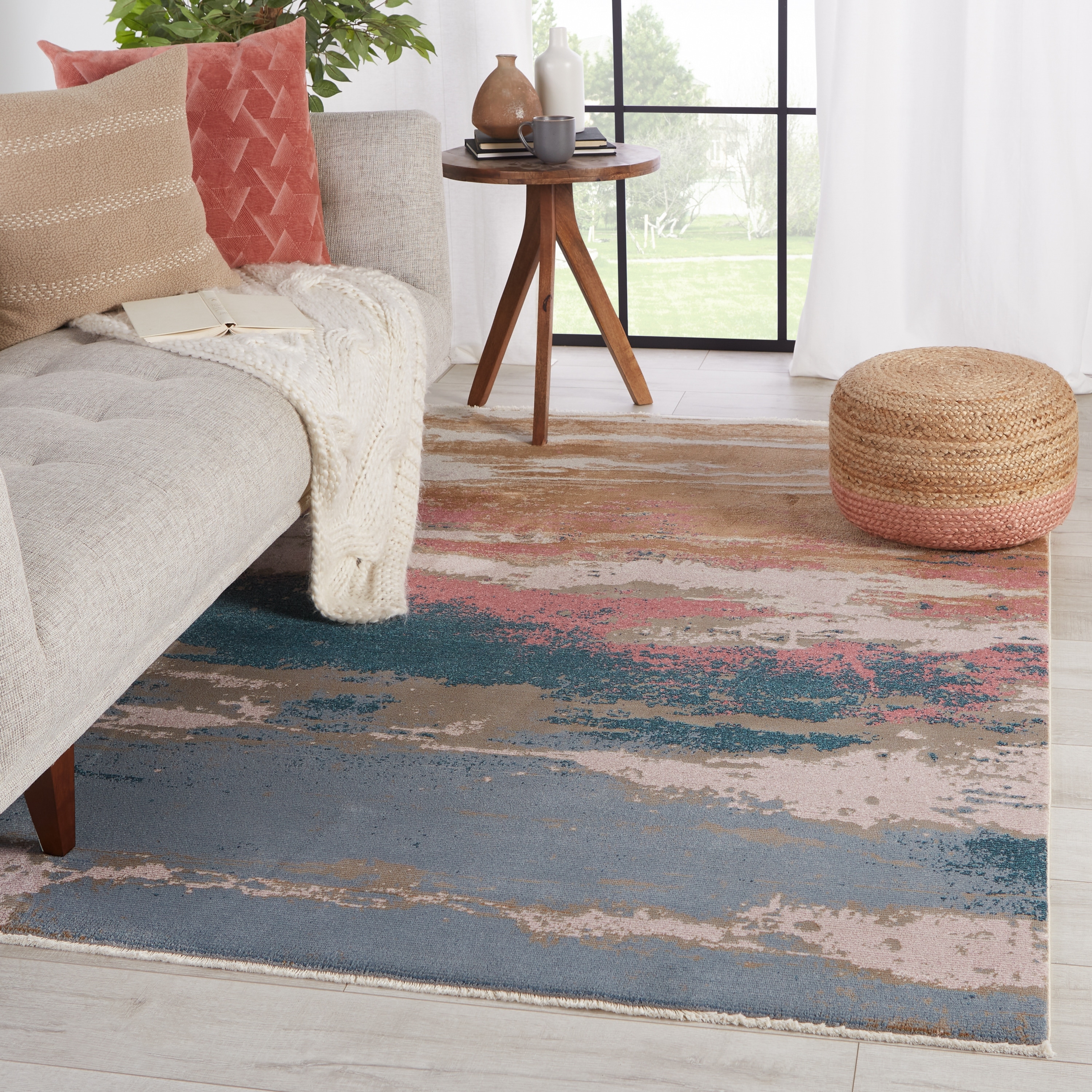 Helene Handmade Abstract Multicolor Area Rug