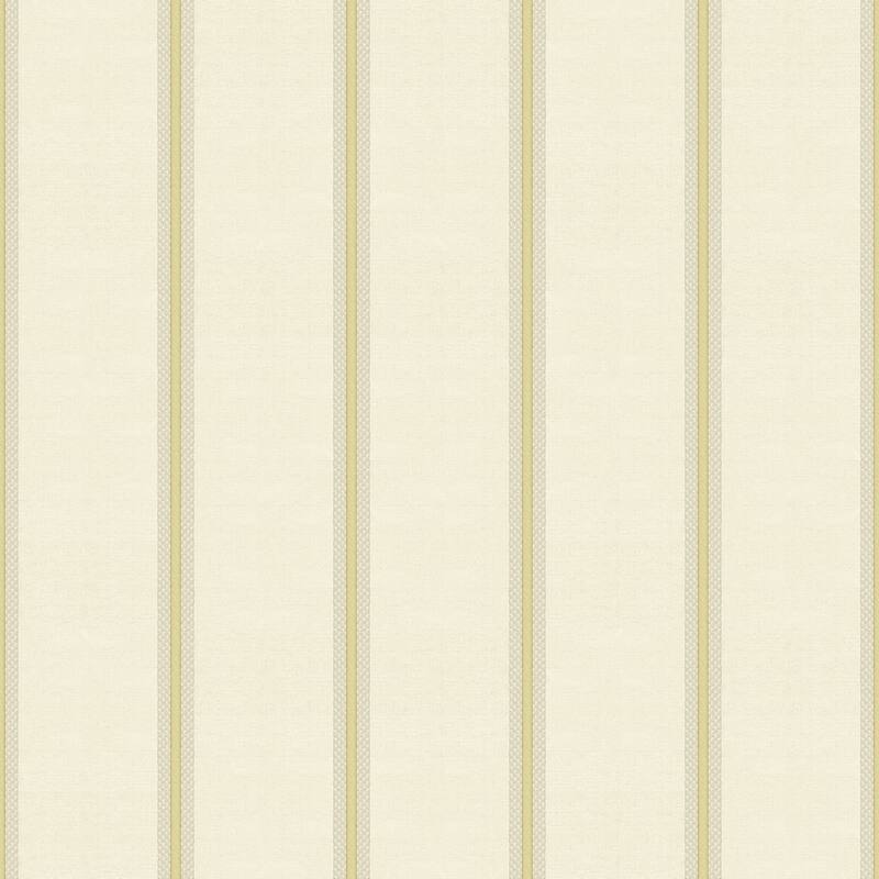 Galerie Wallcoverings Classic Italian Collection Silky Stripe Vinyl on Non-woven Metallic Wallpaper Roll - 33-feet x 21-inches - Yellow