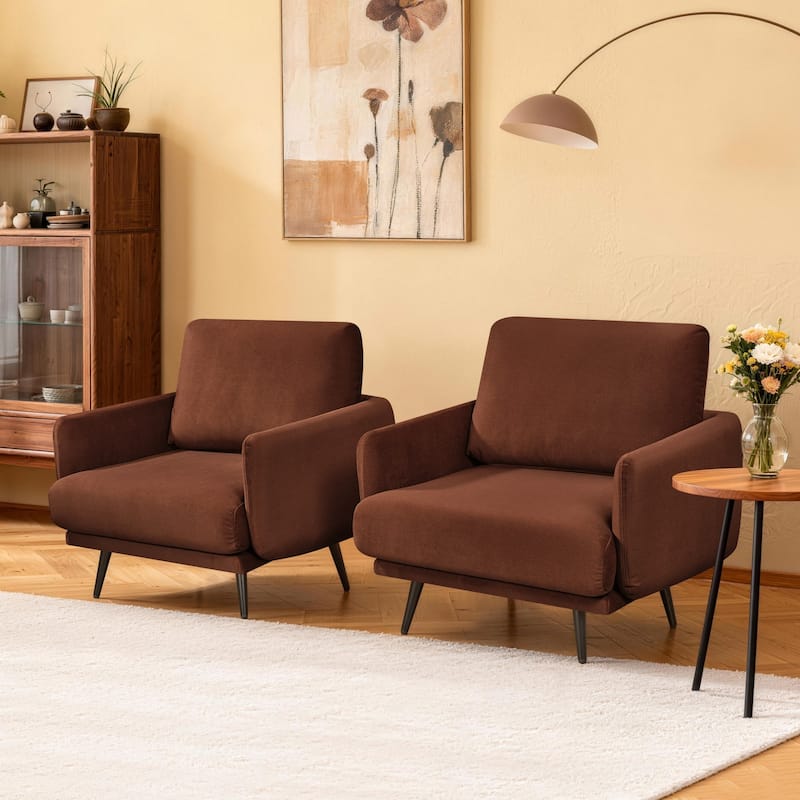 Karaka 37.5"W Oversized Armchair Leisure Sofa Accent Chair (Set of 2)