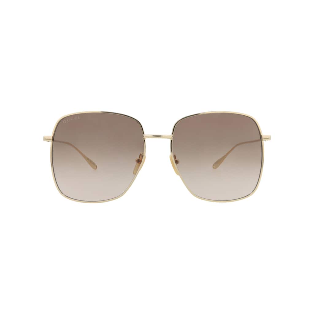 Gucci Square-Frame Metal Sunglasses