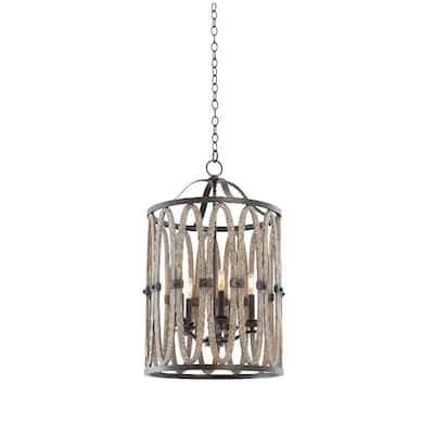 Belmont 5-Light Pendant Light in Florence Gold