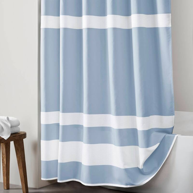 Madison Park Spa Waffle Shower Curtain with 3M Treatment