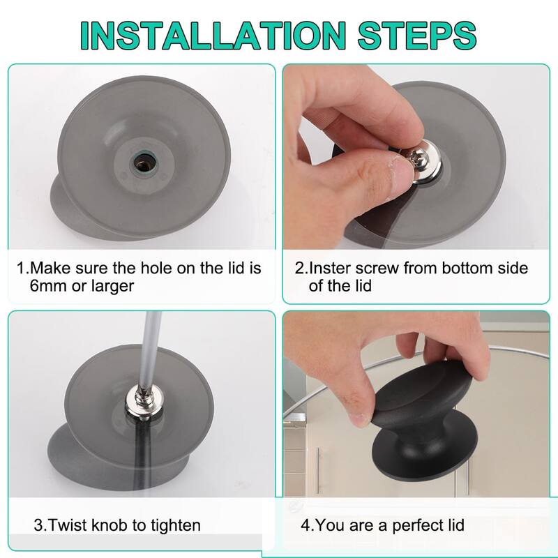Plastic Pan Lid Knob Universal Kitchenware Cover Handle Replacement