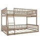 preview thumbnail 25 of 24, Full XL over Queen Wood Bunk Bed with Ladder and Guardrails